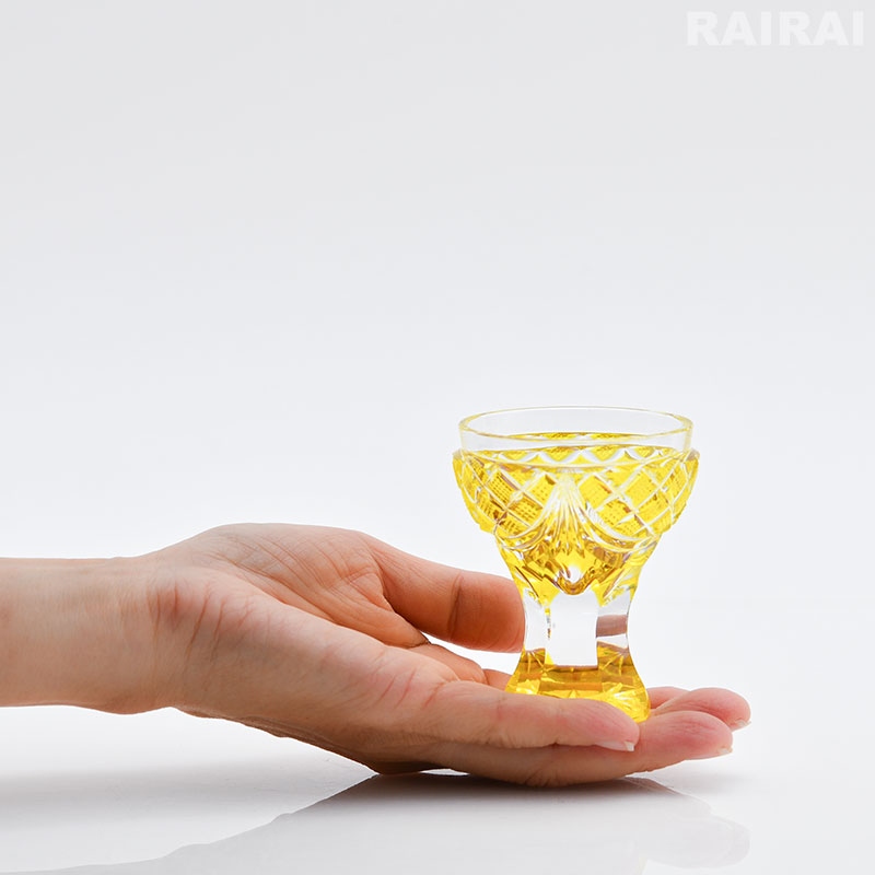 楽天市場】薩摩切子 創作 馬上杯 島津薩摩切子 金赤 黄 薩摩ガラス工芸