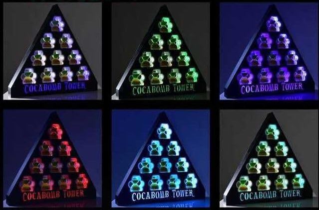 楽天市場】コカボムタワー COCABOMB TOWER リモコン付 光る LED 東レ