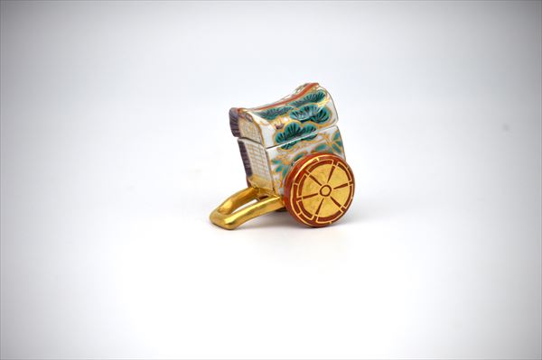 楽天市場】香合 色絵 御所車 高野昭阿弥作（木箱） : 茶道具商 左座園