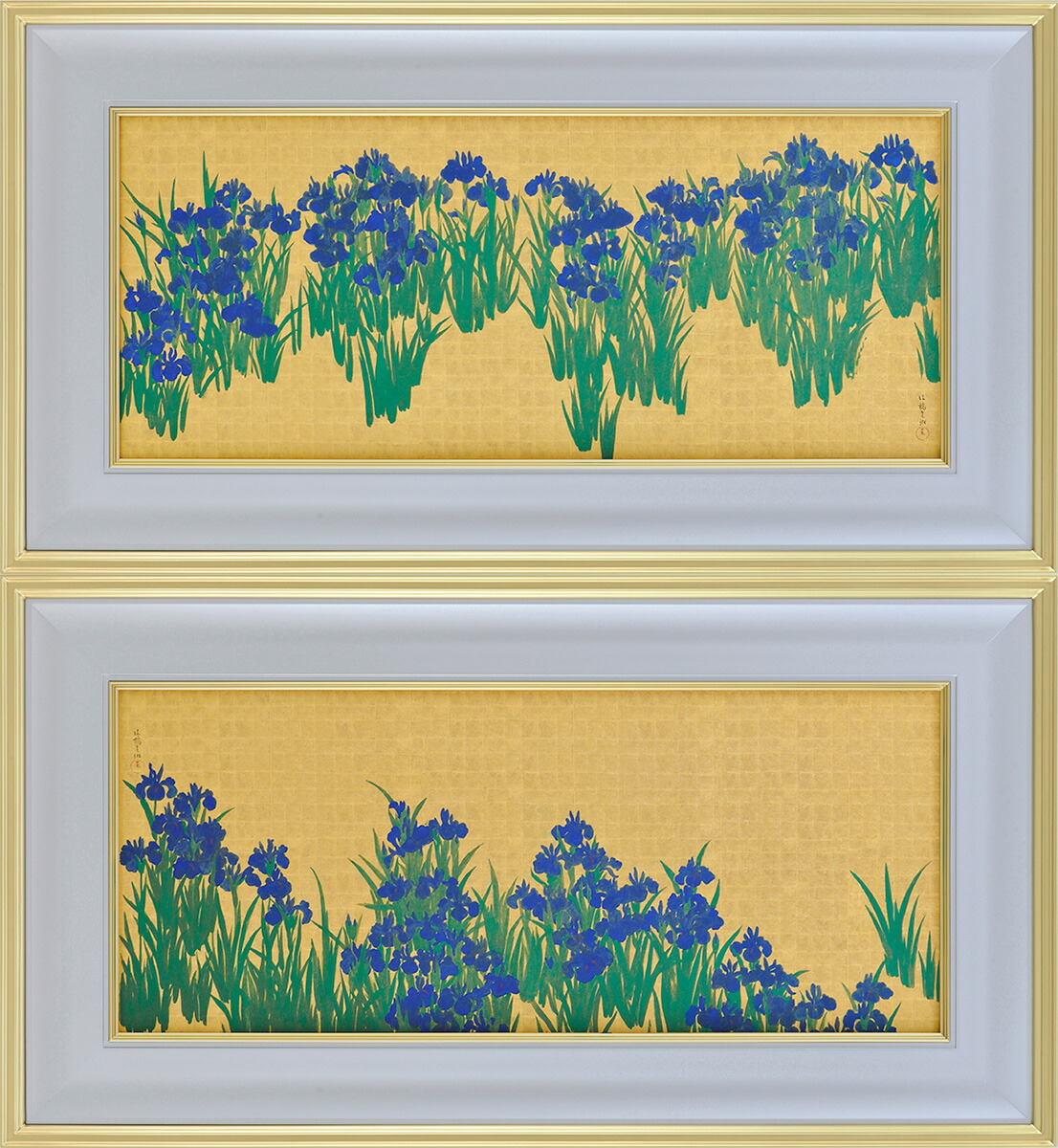 楽天市場】尾形光琳 燕子花図（右隻・左隻セット）複製画 巧藝画 大塚