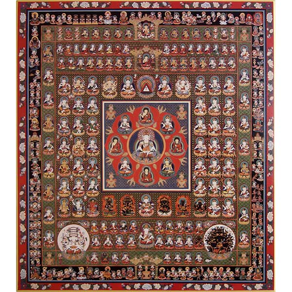 楽天市場】仏画 エンジ 色紙額 「胎蔵界曼荼羅」 複製画 額付き（額外