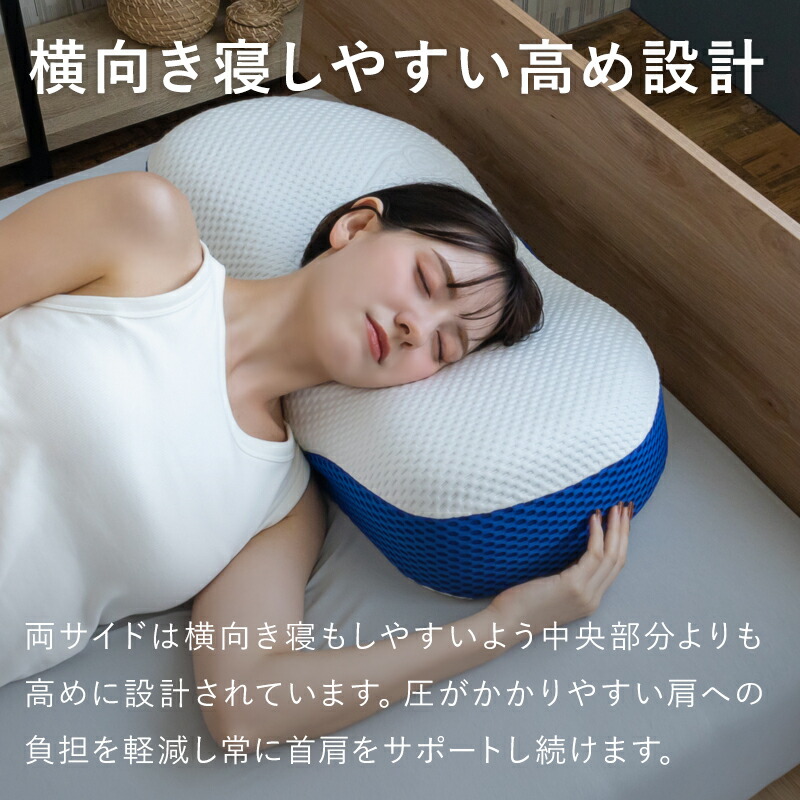 楽天市場】枕 ストレートネック 対応枕 首こり 肩こり まくら ブルー