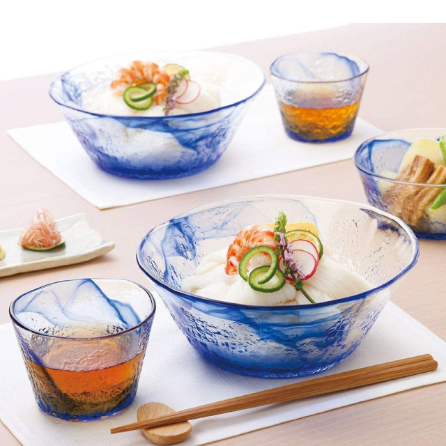 楽天市場】そうめん皿 3客セット 流蒼 りゅうそう 東洋佐々木ガラス