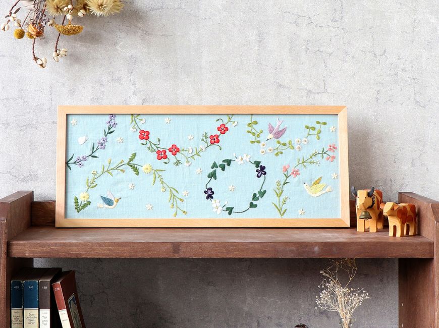 楽天市場】刺繍キット ｜フレーム 白木 額 ｜ 額縁 木 刺繍 手芸