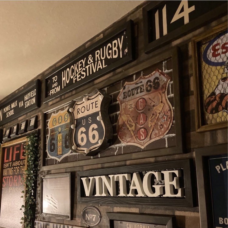 楽天市場】｢VINTAGE ROUTE66｣!! LEDメタルサイン!! 3連アートパネル