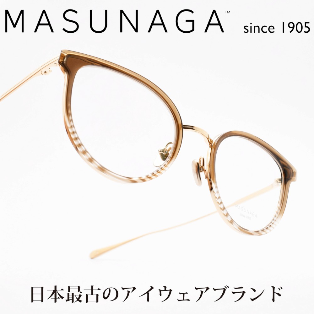楽天市場】増永眼鏡 MASUNAGA since 1905ODETTE col-23 BR/GP