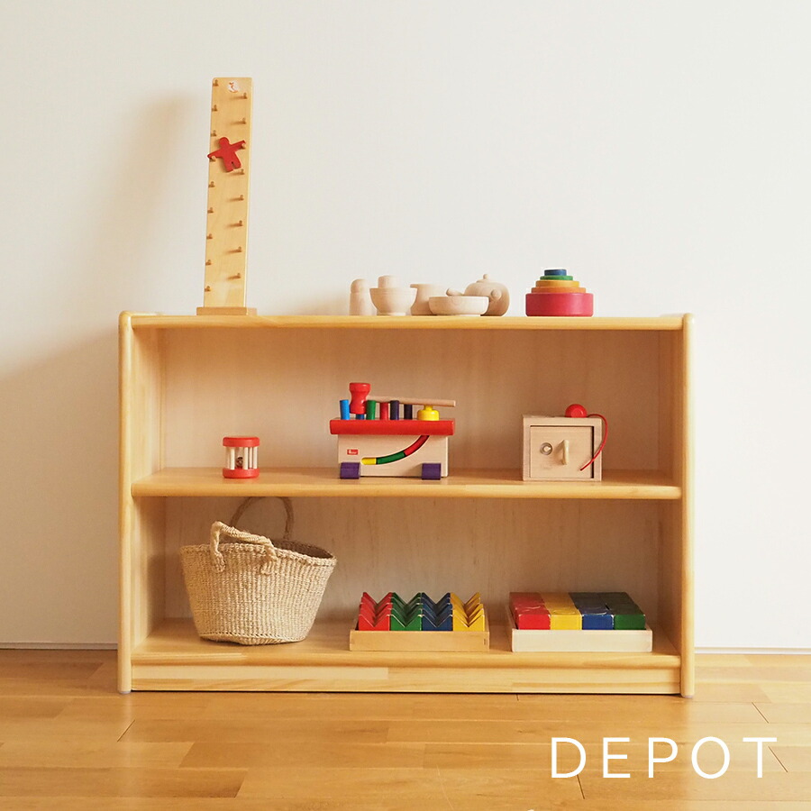 楽天市場】ブロック社 白木棚 （小）背板付 木製ラック おもちゃ片付け