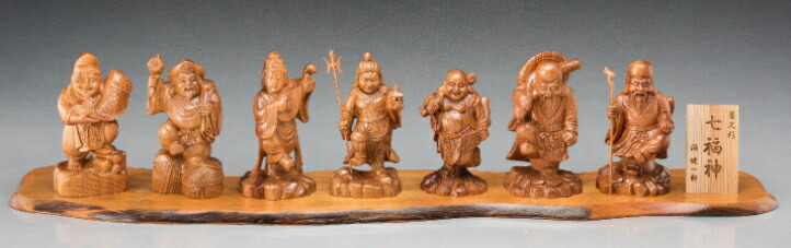 楽天市場】【代引き不可】神木屋久杉 七福神 開運インテリア 屋久杉