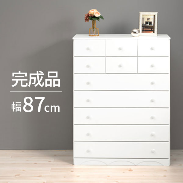 楽天市場】【レビュー特典付き】チェスト タンス 完成品 白 7段 大容量