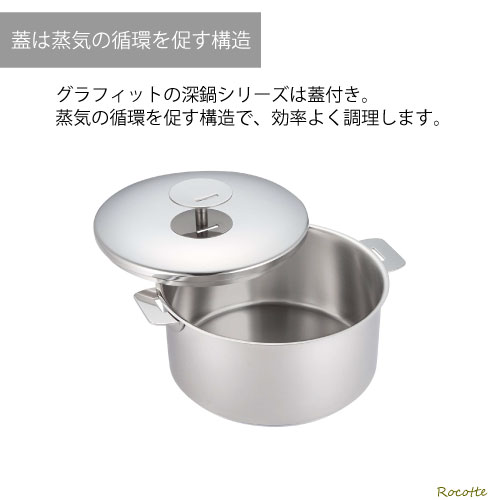 楽天市場】クリステル 鍋 G 20cm グラフィット 両手鍋 深型 ステンレス