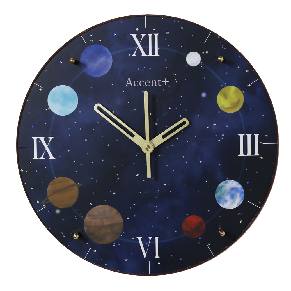 楽天市場】A+ (アクセントプラス) 惑星 掛け時計 (クオーツ) 30cm