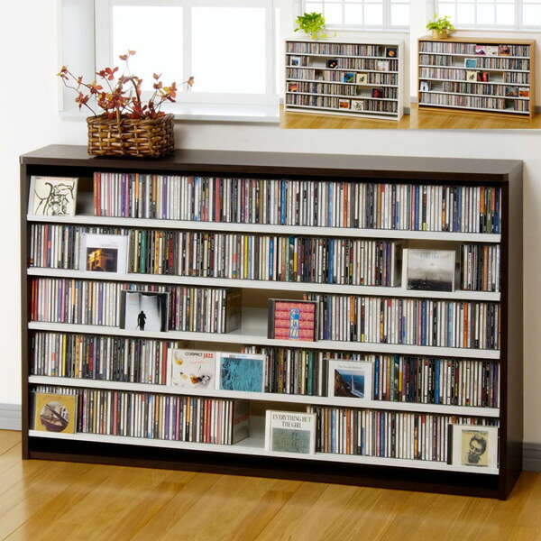 楽天市場】幅139.2cm CD695枚収納 コレクター仕様CDラック 木製 大