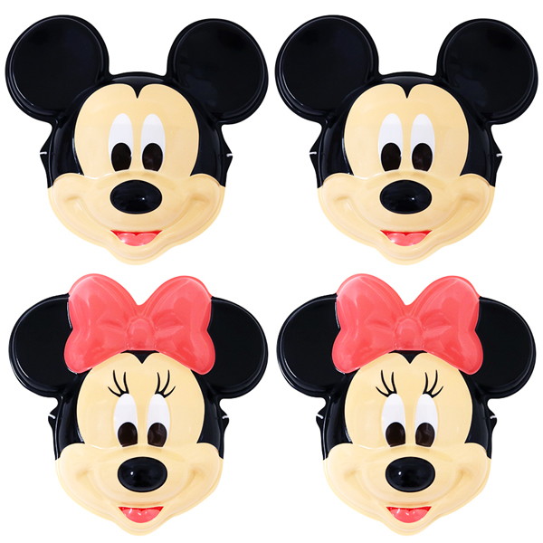 楽天市場】ディズニー ミッキー＆ミニーお面4枚セット 約H20cm : 販促