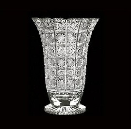 美品】ボヘミアグラス 花瓶 チェコスロバキア製 ヴィンテージ