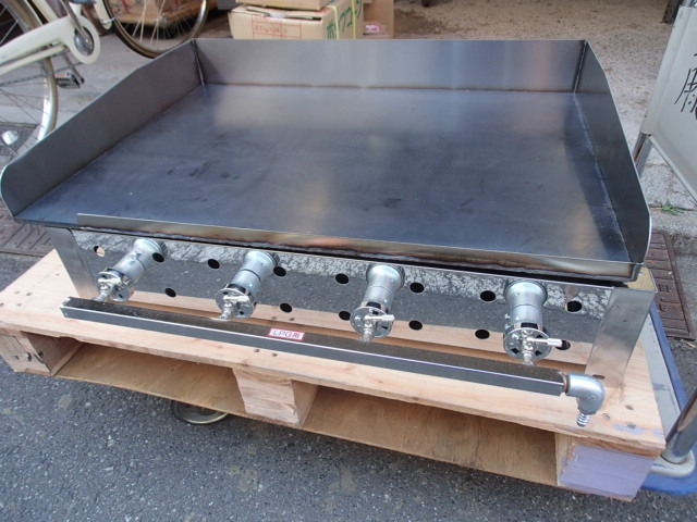 楽天市場】鉄板焼き ガス式 LPG用 OGS-4-750 4方カコイ鉄板焼き器間口