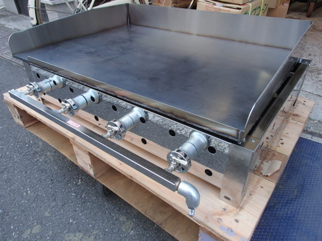 楽天市場】鉄板焼き ガス式 LPG用 OGS-4-750 4方カコイ鉄板焼き器間口