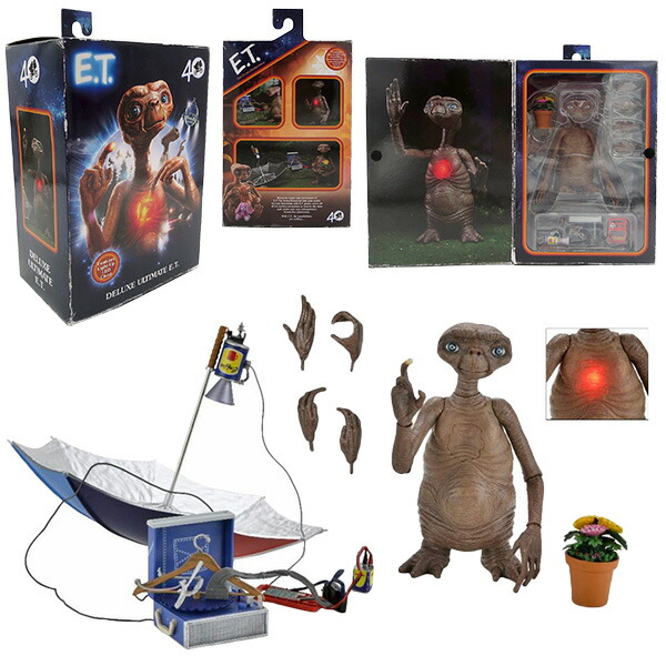 楽天市場】E.T. 7inch アクションフィギュア デラックス E.T. with LED