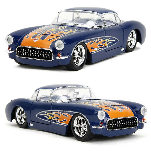 楽天市場】シボレー コルベット 1957 ミニカー アメ車 1/24 JADA TOYS