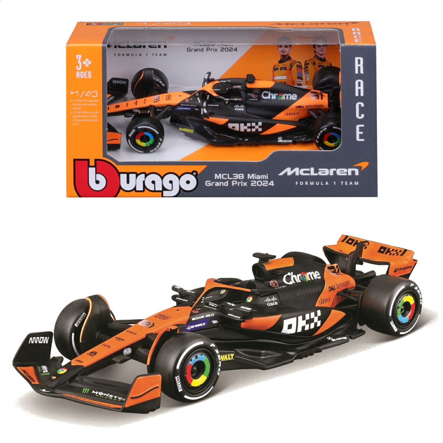 楽天市場】Bburago（ブラーゴ） 1/43 2024モデル F1 マクラーレン