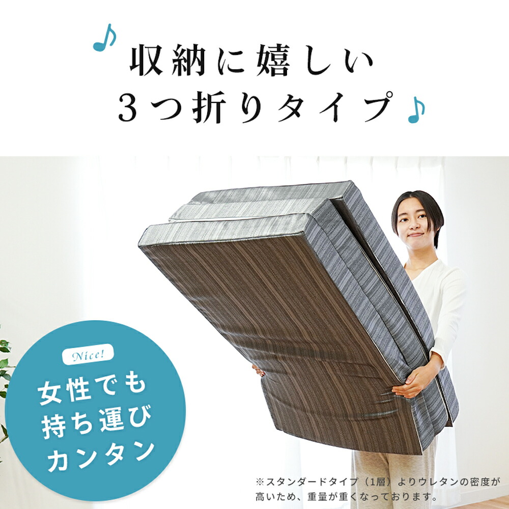 楽天市場】西川 マットレス シングル セミダブル ダブル 折りたたみ 三