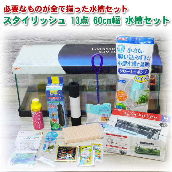 楽天市場】【水槽set】スーパーSET 13点 60cm 水槽セット ビギナーから