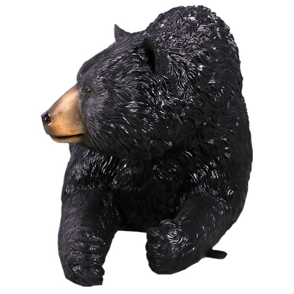 楽天市場】FRPアニマルオブジェ 黒クマのベンチ置物 動物 熊 くま