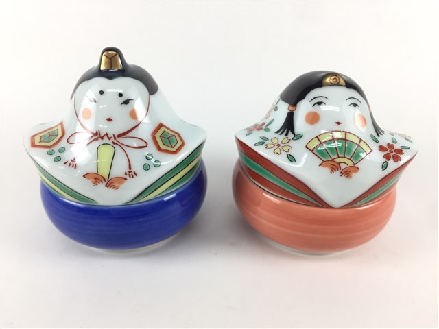 楽天市場】有田焼 幸楽窯 お雛様 豆蓋物( 男雛(お殿様) /女雛(お雛様