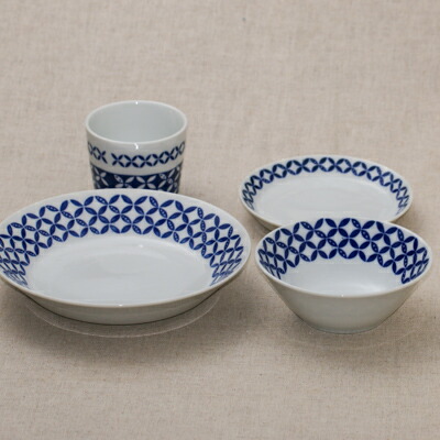 楽天市場】蒼の器 5柄 21cm深皿 5個セット 送料無料 青と白の反らし型