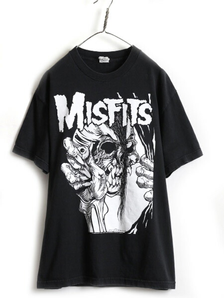 Misfits スカルデザイン Tシャツ ブラック90s