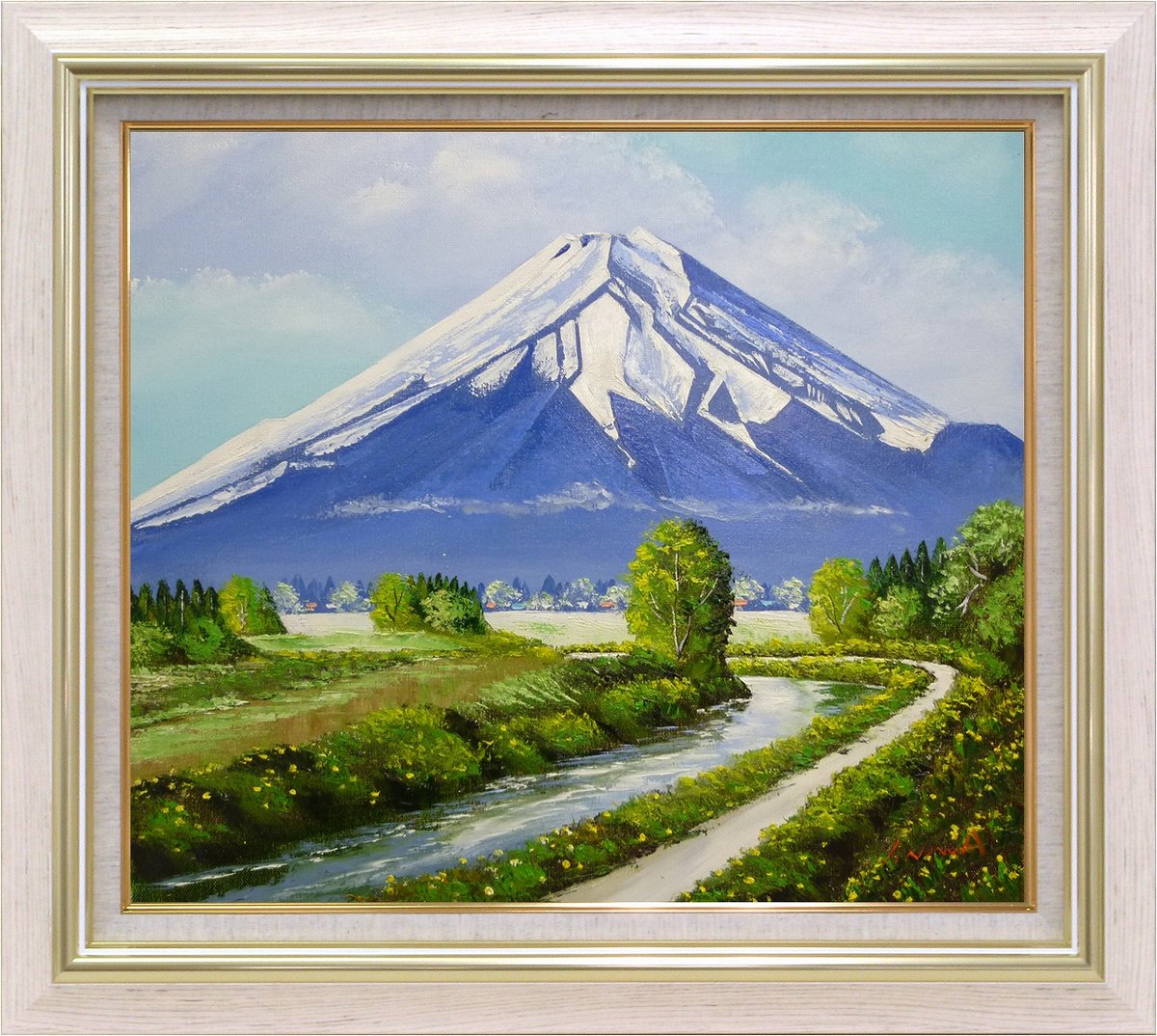 油絵98歳まで天命を全うした画家作画題夢F10号