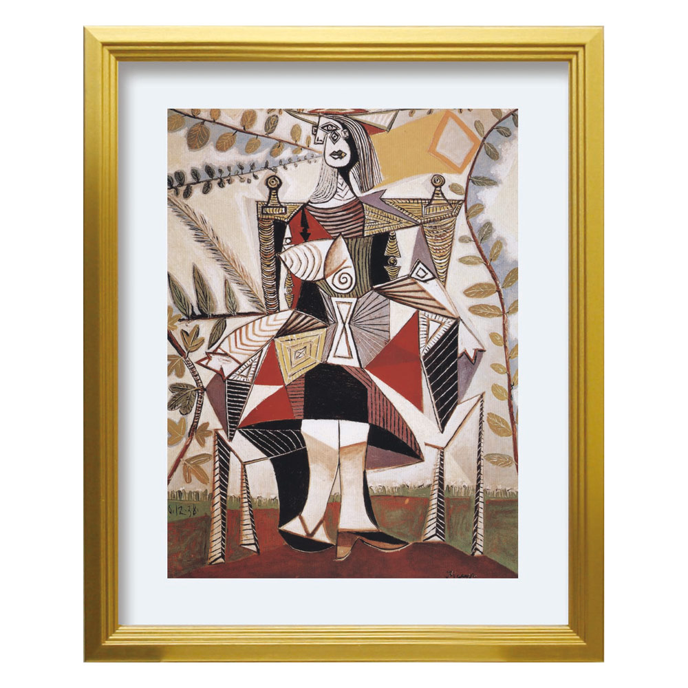 楽天市場】絵画 パブロ ピカソ Femme au Jardin,1938(S) 額入り 抽象画