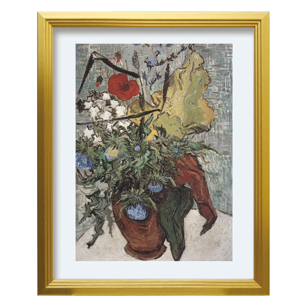 楽天市場】絵画 ゴッホ 花瓶の野の花とアザミ(S) インテリア ギフト