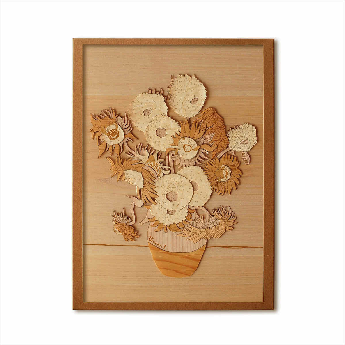 楽天市場】本格木工細工 木はり絵手作りキット「ひまわり」 ハード