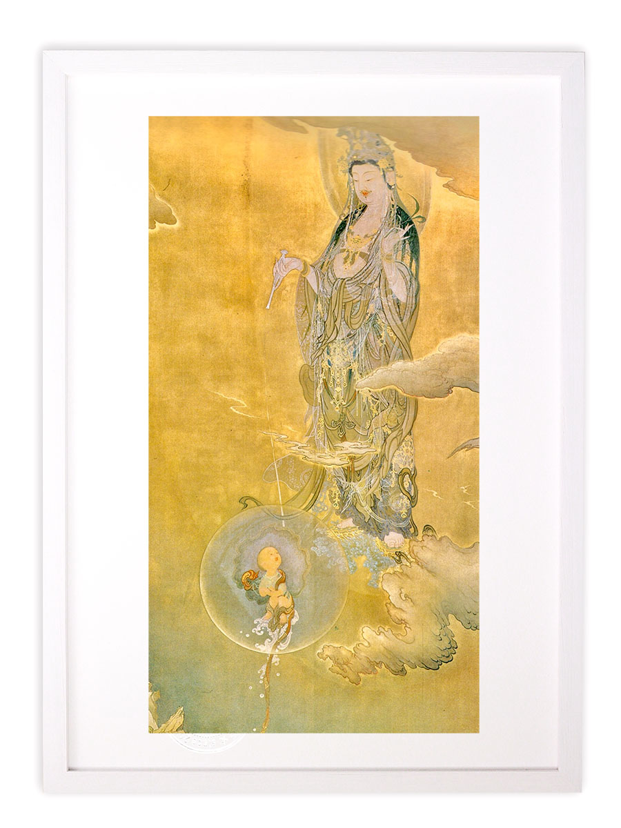 楽天市場】版画 絵画 名画 日本画 悲母観音 狩野芳崖 インテリア