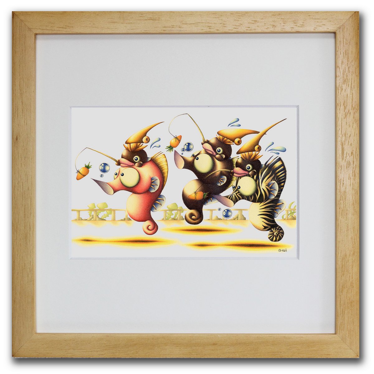 楽天市場】色鉛筆画・版画 ゆうパケット 競馬魚 SHOji/インテリア 額