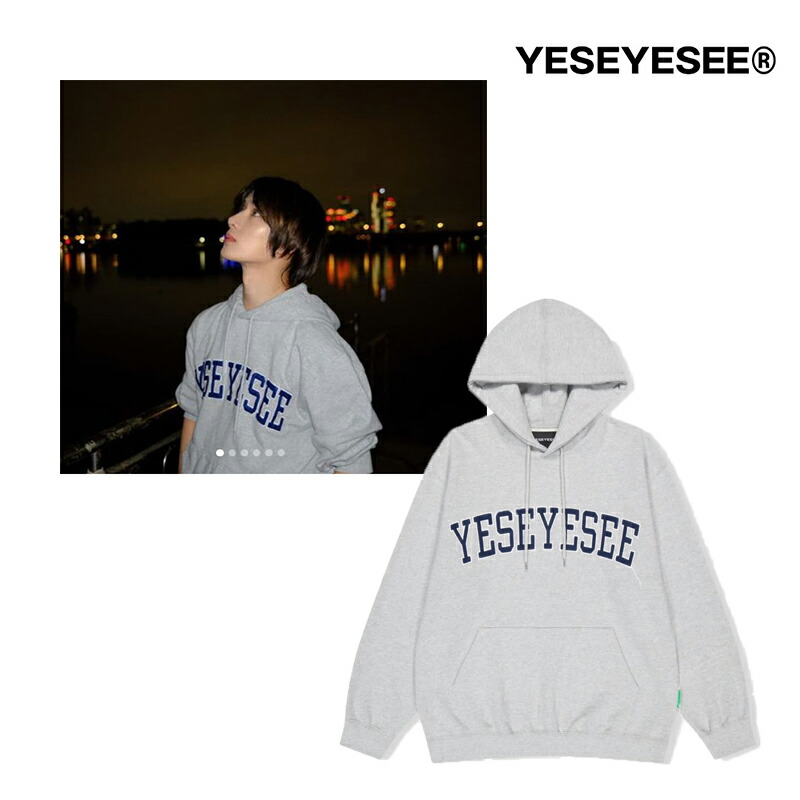 楽天市場】送料無料 TXT ボムギュ着用 YESEYESEE Arch Logo Hoodie