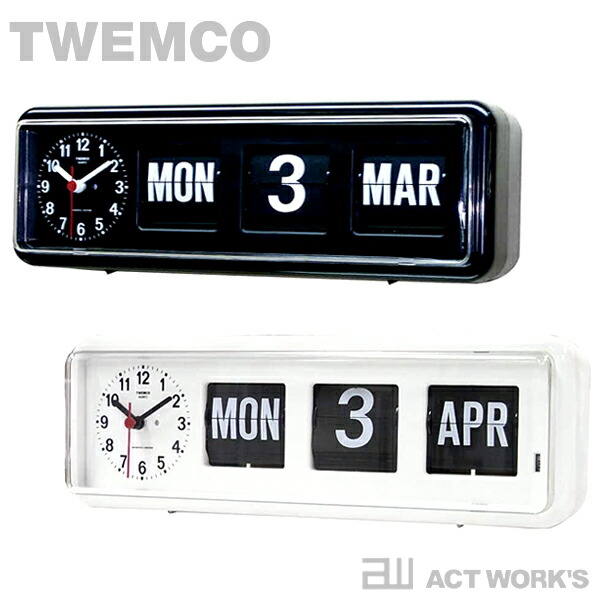 楽天市場】《全2色》TWEMCO カレンダー時計 BQ-38 置き掛け時計