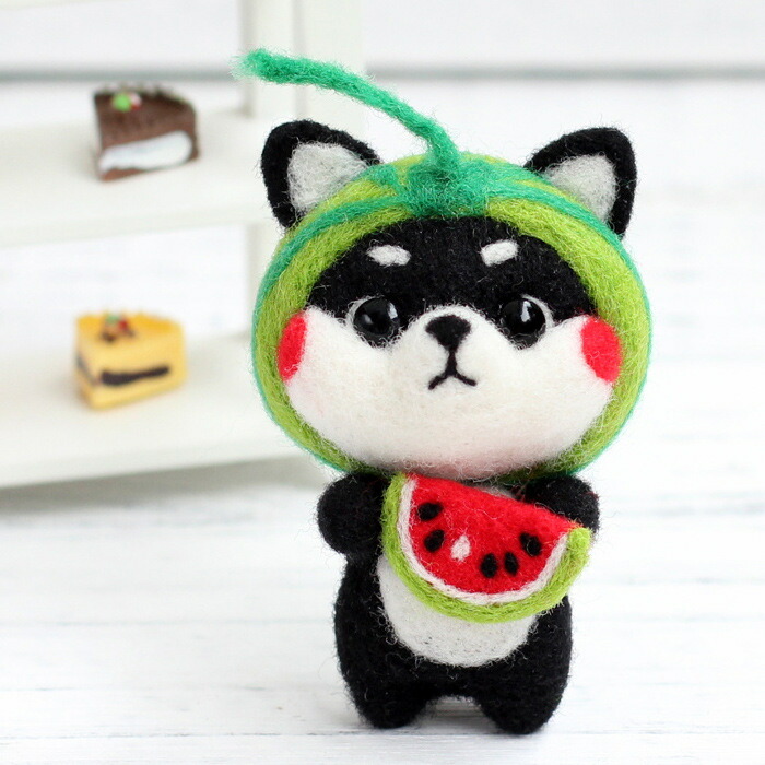 楽天市場】羊毛フェルト 柴犬 初心者 カットフェルトキット かわいい