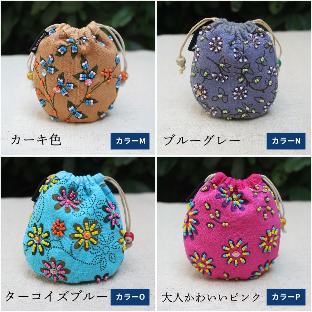 楽天市場】プレゼント 母 祖母 ビーズ刺繍巾着 Sサイズ (220S) シニア