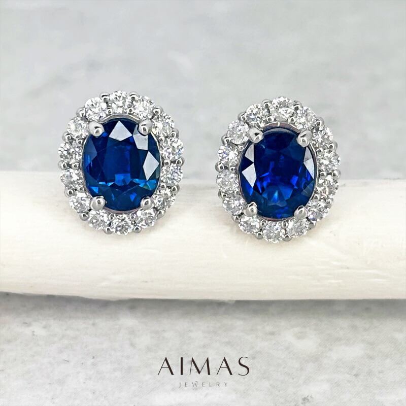 楽天市場】ブルーサファイア 1.49ct/1.34ct ピアス PT900 プラチナ