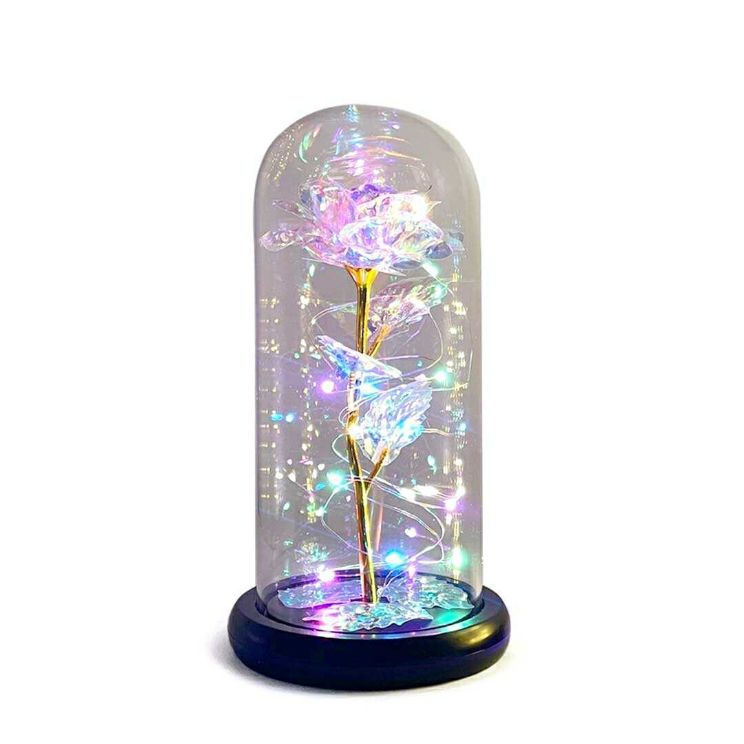 楽天市場】【ランキング1位獲得】 照明 薔薇 ガラスドーム LED