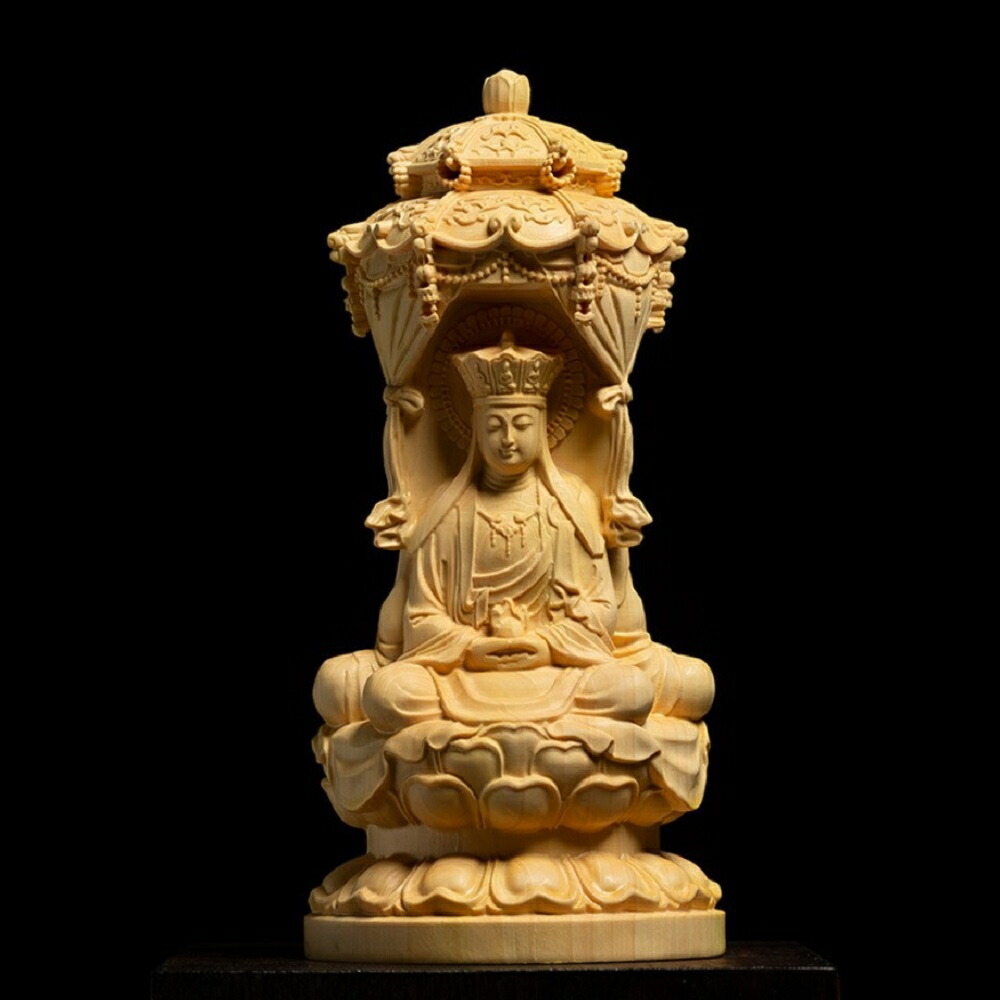 楽天市場】【在庫限り】置物 仏像 三面菩薩 座禅菩薩 観音像 彫刻 仏具