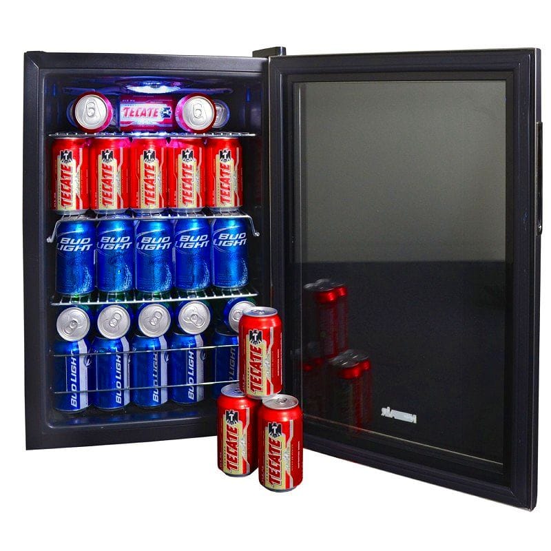 楽天市場】冷蔵庫 90缶 ガラスドア ステンレス ミニバー ビバレッジ