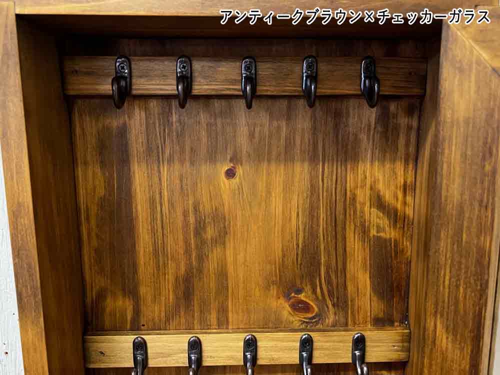 楽天市場】キーボックス 角型 22×7×35cm 真鍮つまみ ニッチ用 木製