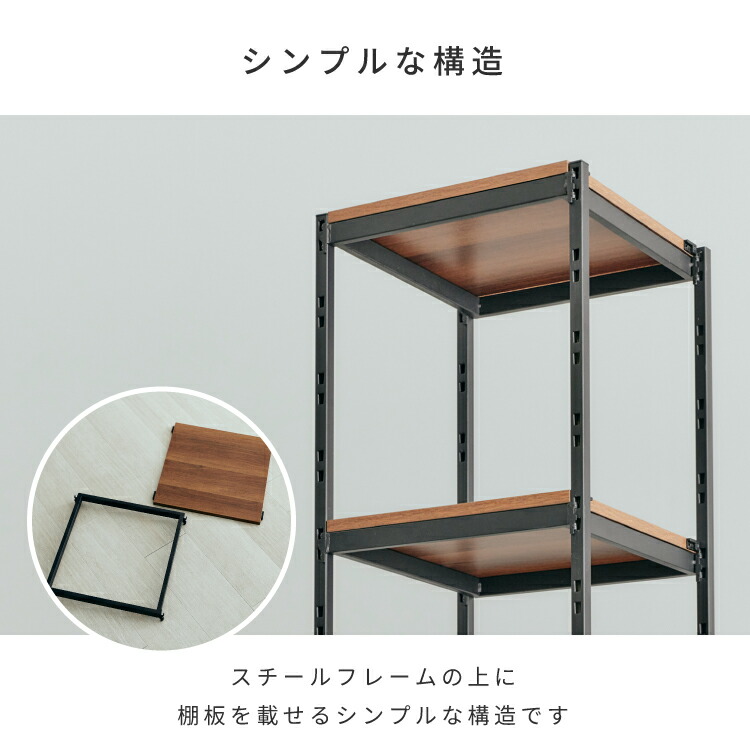 楽天市場】アンドコネクト専用パーツ ウッドシェルフ 幅40.5cm/77cm
