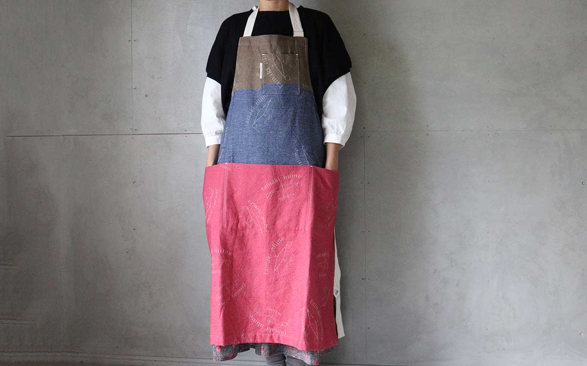 tamaki niime デニム まえか エプロン 前掛け denim 玉木新雌