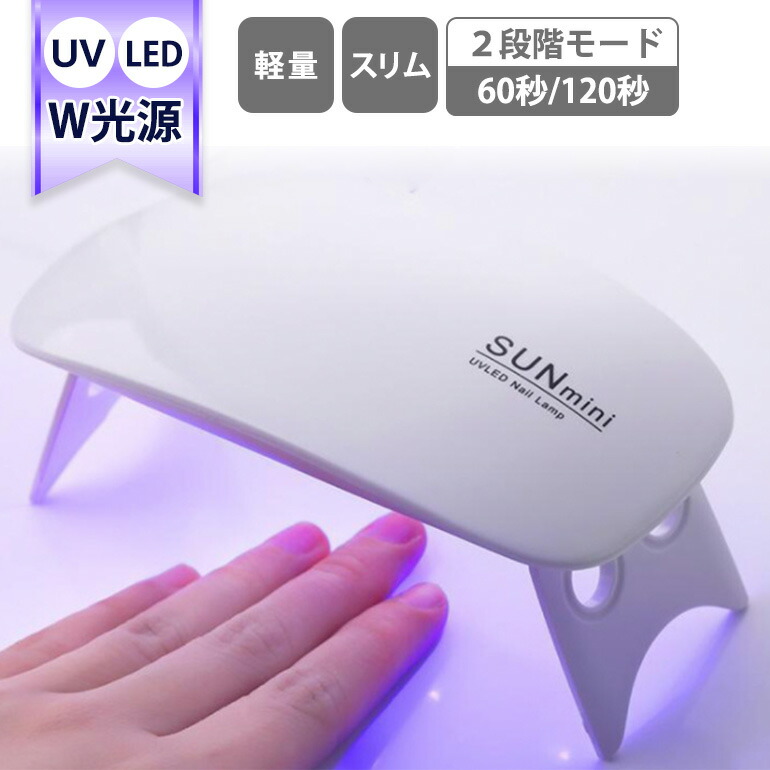 楽天市場】【10時まで注文当日発送】UVLEDネイルライト 6Wライト
