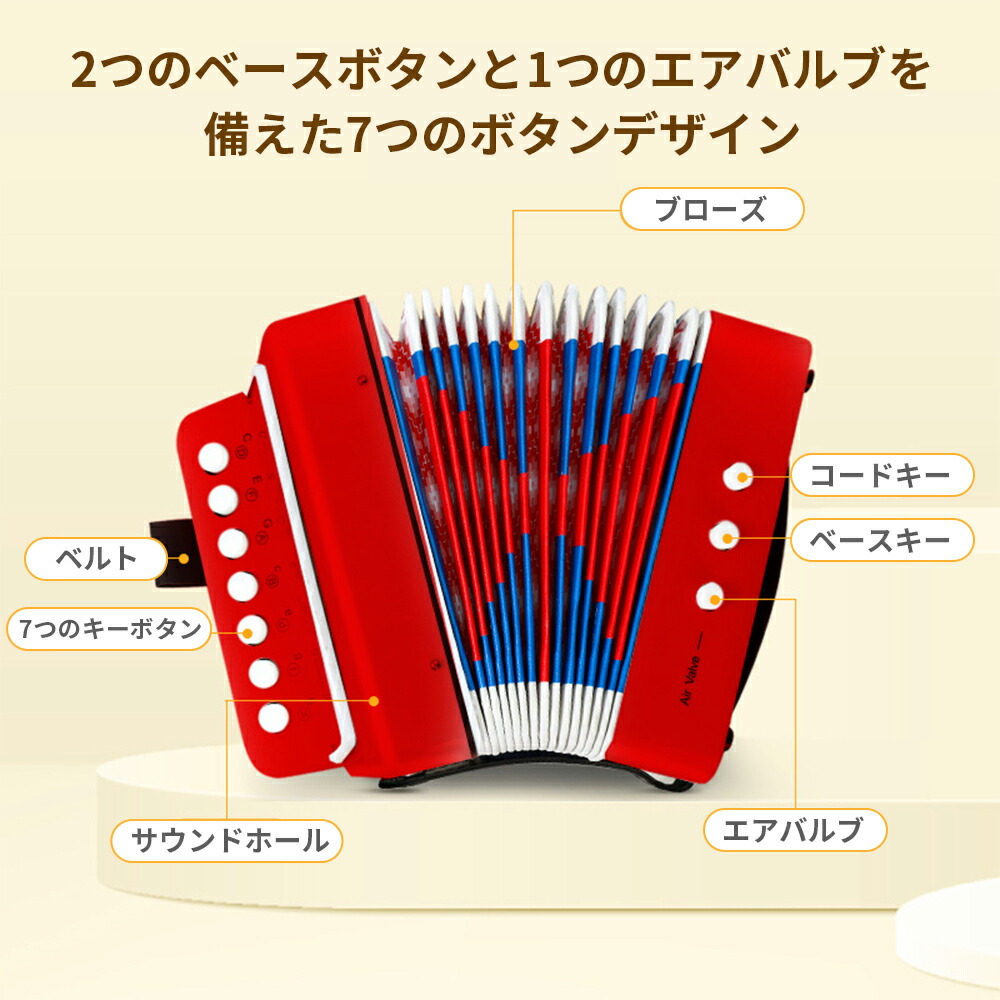 楽天市場】ピアノアコーディオン 10鍵 初心者 おもちゃ 音楽 楽器 子供