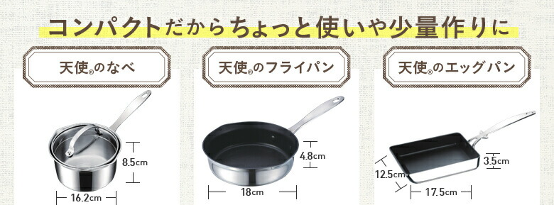 楽天市場】＼ポイント10倍／ フライパン 鍋 なべ セット ミニ 天使の