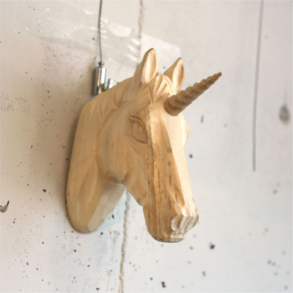 楽天市場】amabro WOOD ANIMAL HEAD Unicorn アニマルヘッド